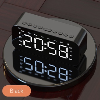 Portable Bluetooth speakersAlarm Clock Electronic LED Clock Double Alarm Portable Smart Speaker