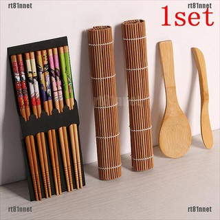 【COD•RT81】14pcs/set DIY Bamboo Sushi Maker Set Rice Sushi Making Kits Roll Coo