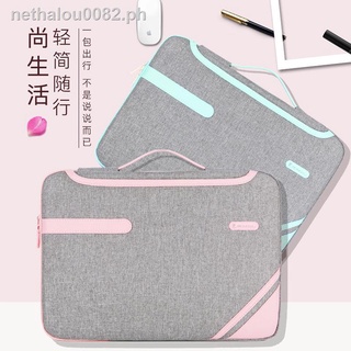 Hot sale☬Laptop bag girl 14 inch 2021 new high-value diagonal dual-use notebook liner bag male 15.6-inch