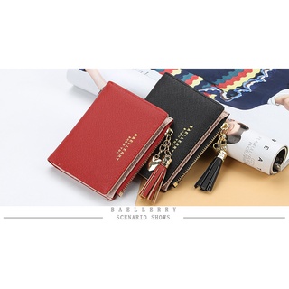 Ladies new wallet girls short wallet zipper cross coin wallet Korean creative tassel wallet