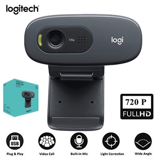 720P HD Original Logitech Webcam C270 USB Laptop Desktop Computer Camera With bulit-in Microphone Online Course Webcam