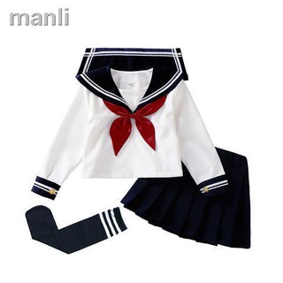 ∋✆girl jk Uniform set Japanese children s college style school short-sleeved sailor suit navy performance costume