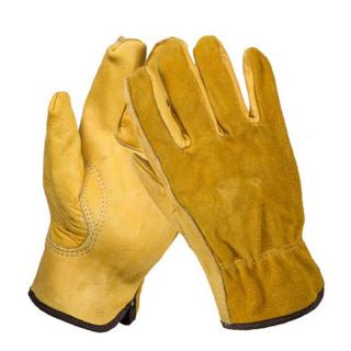 Cowhide Leather Men sports Working Welding Protective Gloves
