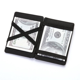 CUIKCA Magic Wallet Magic Money Clip Zipper Coins Wallet Purse Carteira Unisex Nubuck Leather Slim W (2)