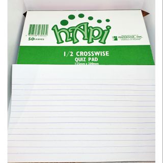 Pad Paper 1/2 Crosswise / 1/4 Quiz Pad 50 leaves