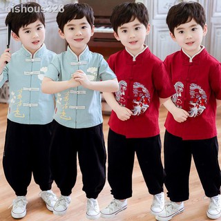 Tang Suit Kids Tang Suit Baby Costume Boys Set Chinese Hanfu (1)