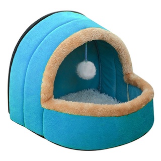 Pet Dog Cat Bed Puppy House with Toy Ball Warm Soft Pet Cushion Dog Kennel Cat Castle BOM666
