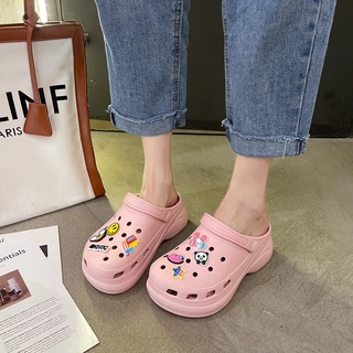 2021 DIY Platform Sandals For Women Crocs Style Sandal For Women Wedges Sandals with free Crocs jibbitz