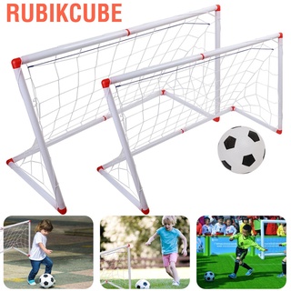 Rubikcube Indoor Outdoor Mini Children Football Soccer Goal Post Net Set with Ball Pump Kids Sport T