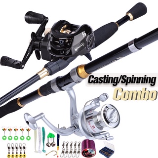 Fishing Rod Reel Combos Telescopic Spinning/Casting Rod and Spinning/Casting Rod Reel Set