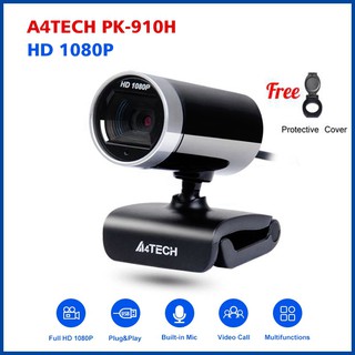 READY STOCK A4TECH PK-910H Webcam HD 1080P Camera Built-in Microphone USB Plug and Play Webcam