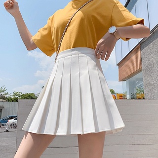 Short Skirt Pleated White High Waist Skirt