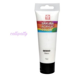 *callipatty* Sakura Acrylic Color WHITE GESSO - Medium, 75ml