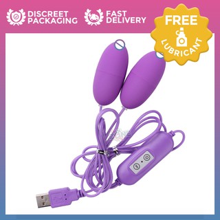 Funzone Double Egg USB Vibrator Vibrating Clitoral Stimulator Sex Toys for Women - Purple