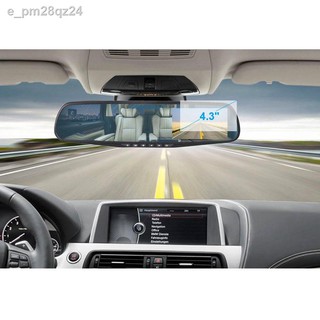 ♈❐4.3 Car Cameras Dash Cam Mirror Car Video Recorder Full HD 1080P Car Video Camera with Dual Lens