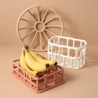 VIĆI Morandi Nordic Minimalist Creative Resin Fruit Tray Storage Multipurpose Home Decoration