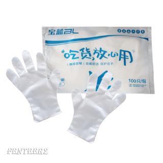 100pcs Disposable Gloves thicken clear plastic PE food grade Disposable Gloves thicken hand glove
