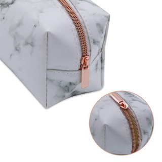 Cosmetic Toiletry Makeup Bag Zipper Pouch Storage Bag Marble Brushes Bag (8)