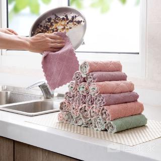 Multi-Purpose Towel Fiber Cotton Super Soft Towel Toilet Kitchen Bathroom Double Sided Coral Fleece Rag