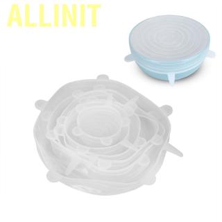 Allinit 6 Pcs / Set Universal Stretchable Wrap Food Keep Cover Kitchen Tools Silicone Seal Lid