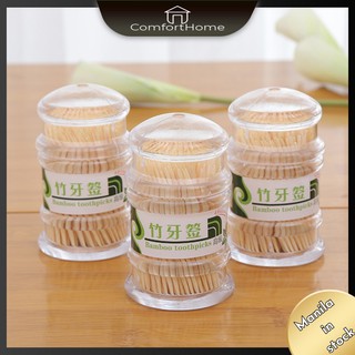 P038 COD High quality bamboo toothpicks with bottle