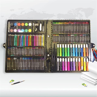 168 PCS Rollerball Pen/ Colorful Pencil/ Wax Crayon and Oil Painting Brush Set (6)