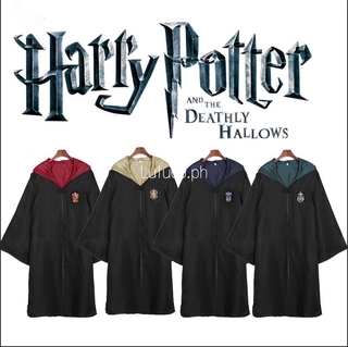 Harry Potter Costume Dress Gryffindor Robe Slytherin Hufflepuff Cloak Cosplay Prop magic wand