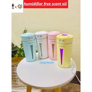 free scent oil Happy Cup Mini Humidifier USB Atomized Air Humidifier LED Night Light Aromatherapy