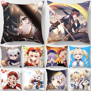 Anime Genshin Impact Cushion Cover Throw Pillow Case Decorative Pillowcase Cushion Case Home Living