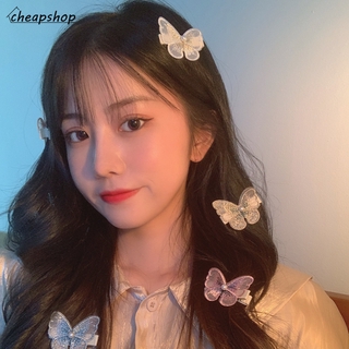 Korean Butterfly Pearl Hair Clip Colorful Elegant Fashion Style Hairpin Women Hair Accessories