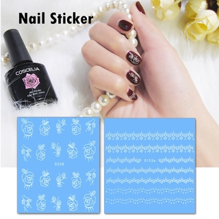 1 Sheet Nail Art Water Transfer Stickers 3D Design Manicure Tips Decal Decoration