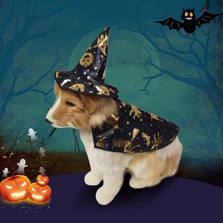 [Christmas] Pet Dog Halloween Cloak Dog Cat Cape Witch Hat Cloak Costume For Cat And Dog (7)