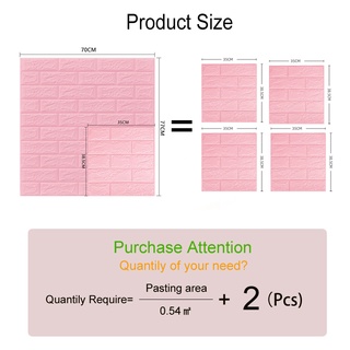 Big Slae 70×77cm Wall paper Adhesive Wall Decor 3D Wallpaper Waterproof Foam Bricks Sticker COD (6)