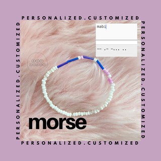 MORSE - Personalized Morse Code Handmade Beaded Bracelet/Anklet/Choker