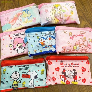 ❃✎*1pc* Foldable Travel Bag My Melody Hello Kitty Cinnamoroll Little Twin Stars Mickey Ariel Rapunze