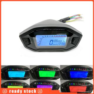 【Good quality】COD 12V Universal Motorcycle LCD Digital 13000rpm Speedometer Backlight Motorcycle Odometer
