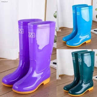 women boots☌shoes for women▦. Ms high waterproof shoes fashion antiskid rain boots their wading with