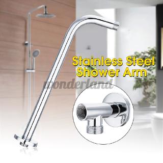 Wall Shower Head Extension Pipe Long Stainless Steel Arm Bathroom Home