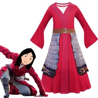Mulan cosplay costume girl dress children performance costume (1)