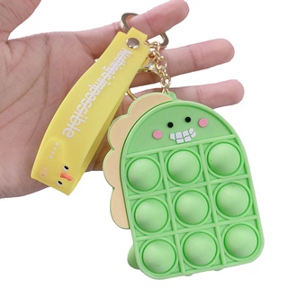 Little Dinosaur Pop It Fidget Toy Mini Size Portable Decompression Children'S Educational Toy Colorful Coin Purse (8)