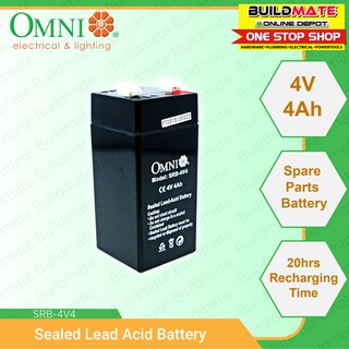 OMNI Sealed Lead Acid Battery 4V 4Ah Spare Battery SRB-4V4 •BUILDMATE•
