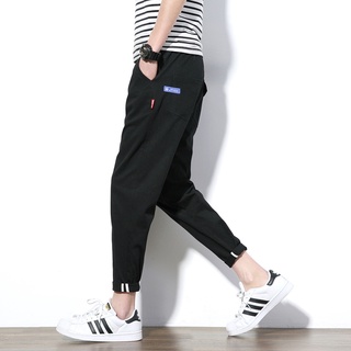 Pants Men's Cropped Casual Pants Spring and Autumn New Loose Straight Trousers Korean Style Trendy A