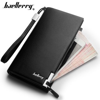 ◙♣♂2019 Baellerry Men Wallets Business Long Zipper Large Capacity Quality Male Purse With Card Holde