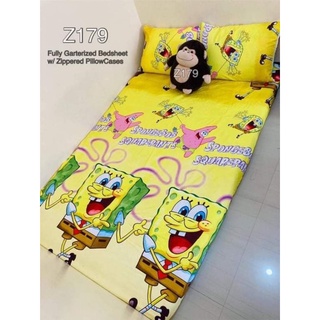 SpongeBob design Canadian cotton bedsheets with 2pillow case