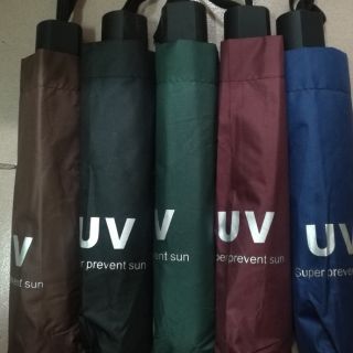 Korean anti UV black coated plain manual umbrella