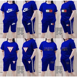 PLUS SIZE (up to 4XL) Royal Blue Collection Terno Tshirt & Tokong