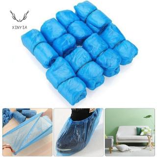 100 Pcs Plastic Shoe Covers Cover Room Outdoor Waterproof Rain -Xy1
