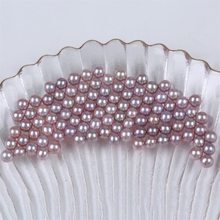 China manufacturer 5-5.5mm natural cultured purple round freshwater loose pearl for jewelry