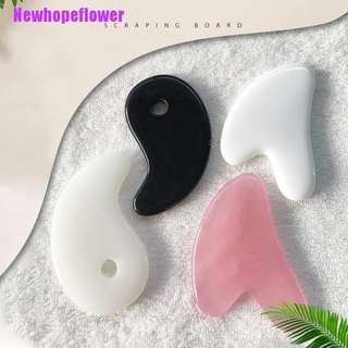 {NFPH} Face Gua Sha Board Facial Scraping Scrapping Plate Face Body Massage Tool New