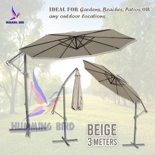 Hummingbird 300cm Outdoor Garden Parasol Canopy Cover Yard Patio Umbrella